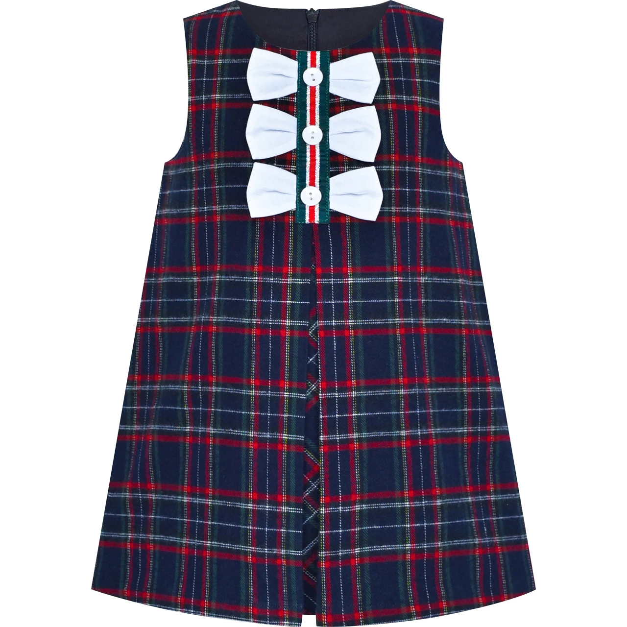 

Girls Dress Plaid A-line Bow Tie School Uniform Cotton 2019 Summer Princess Wedding Party Dresses Kids Clothes Pageant Sundress