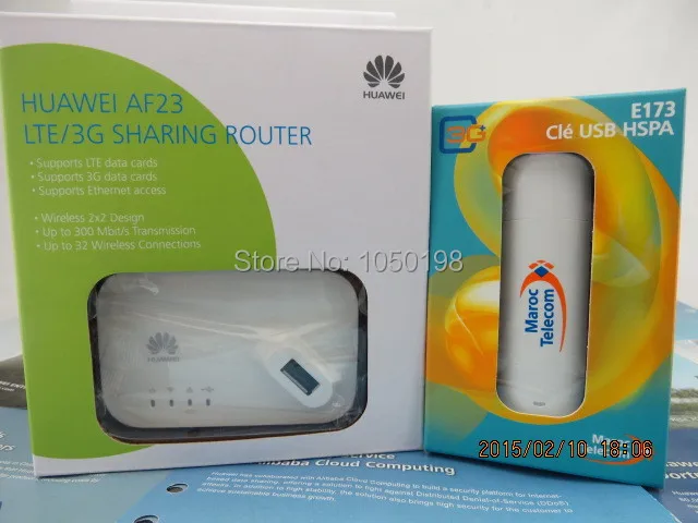 Huawei E173 WCDMA 3G USB modem + Huawei AF23 LTE Compartilhando Doca