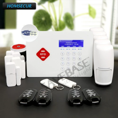 

HOMSECUR Wireless GSM SMS Autodial Home House Alarm System App Controlled+Touch Panel Ship from RU Warehouse