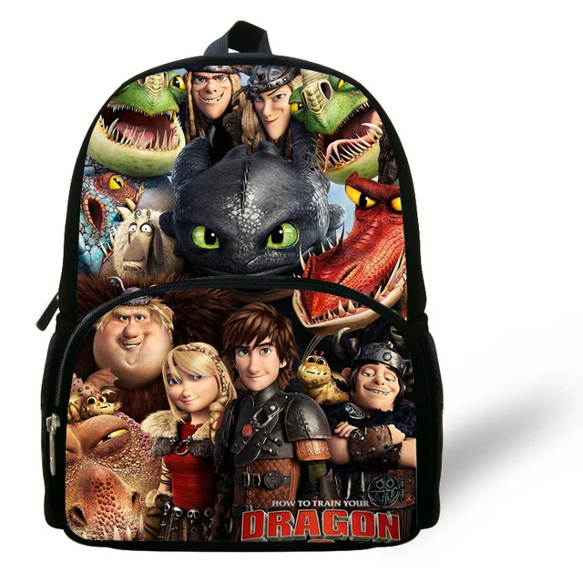 12 inch How to Train Your Dragon backpack Kids Cartoon bags Hiccup ride