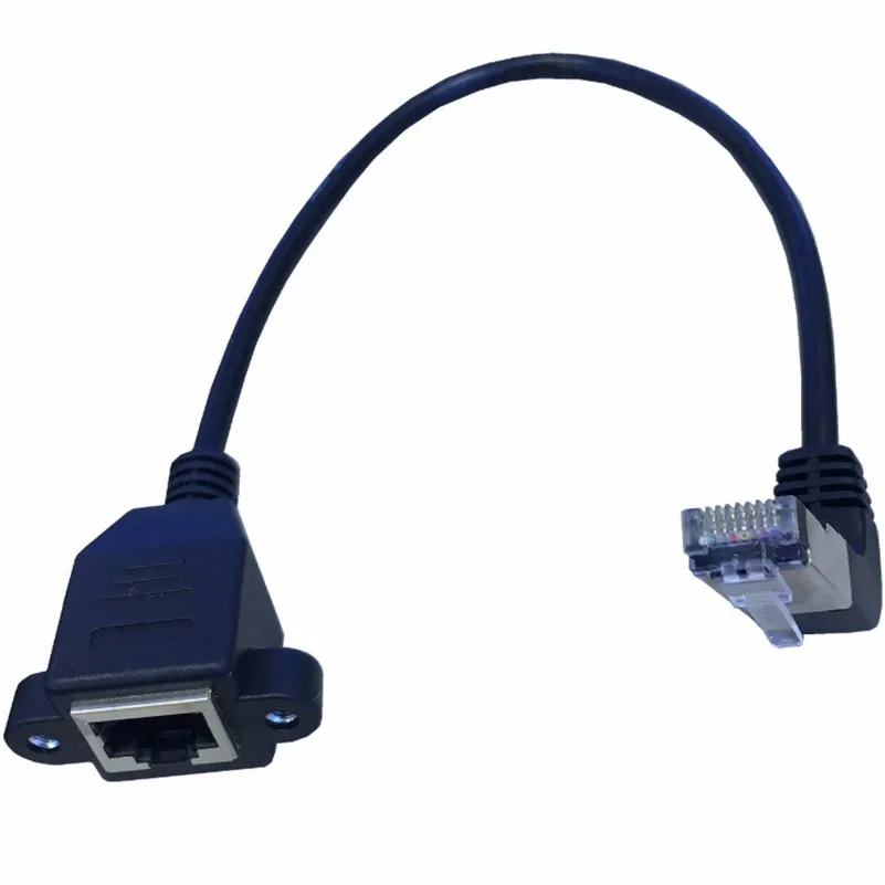 30 см/0 3 м 90 градусов вверх и вниз RJ45 штекер гнездо винтовое Панельное крепление