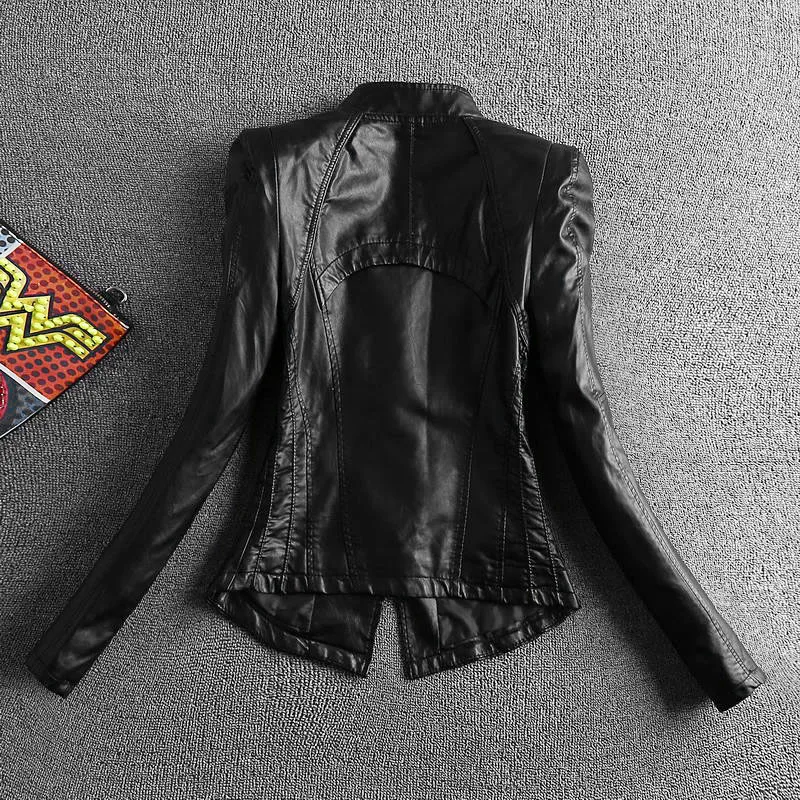 2018 куртка из натуральной кожи Chaquetas De Cuero Mujer Весенняя новинка женская тонкая