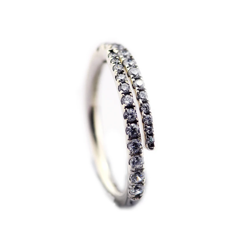 

Authentic 925 Sterling Silver Shooting Star Ring With Clear CZ Rings for Women DIY Fine Jewelry SR147