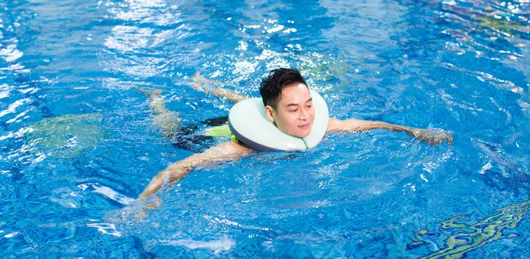 Надувные изделия для плавания без надувания двойная защита Детская безопасность Ruff плавающая Шея плавающее кольцо ребенок учится поплавок