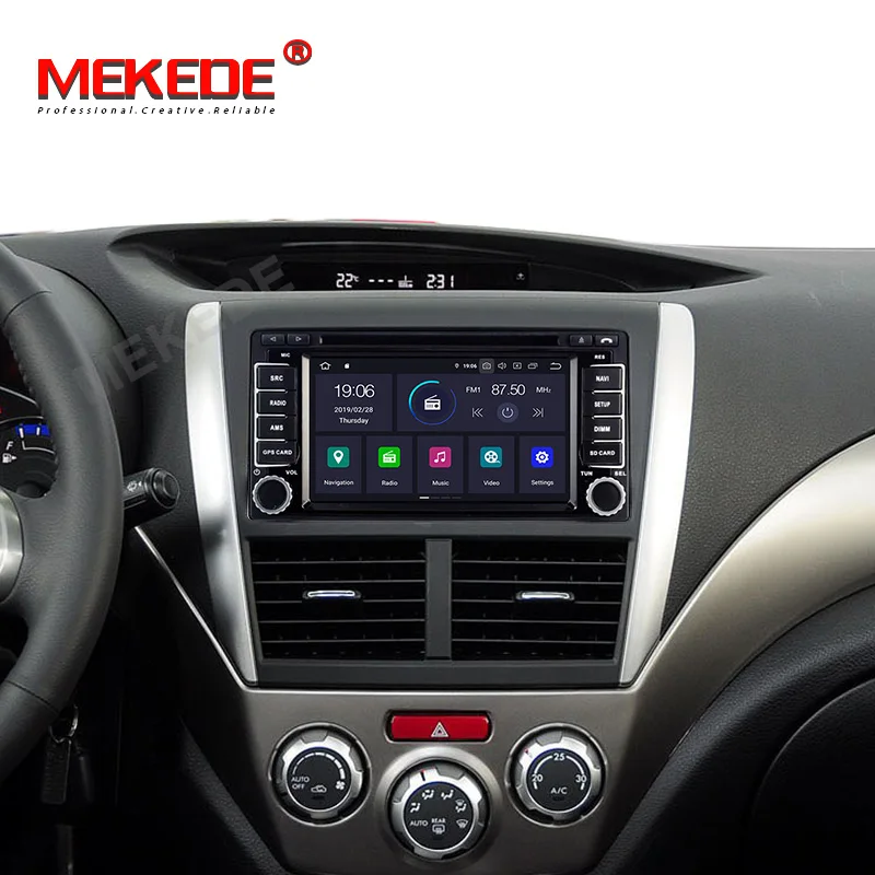 Excellent MEKEDE Android 9.0 Quad core Car Multimedia DVD Player for Subaru Forester Impreza 2008-2012 with GPS navigation radio stereo 5