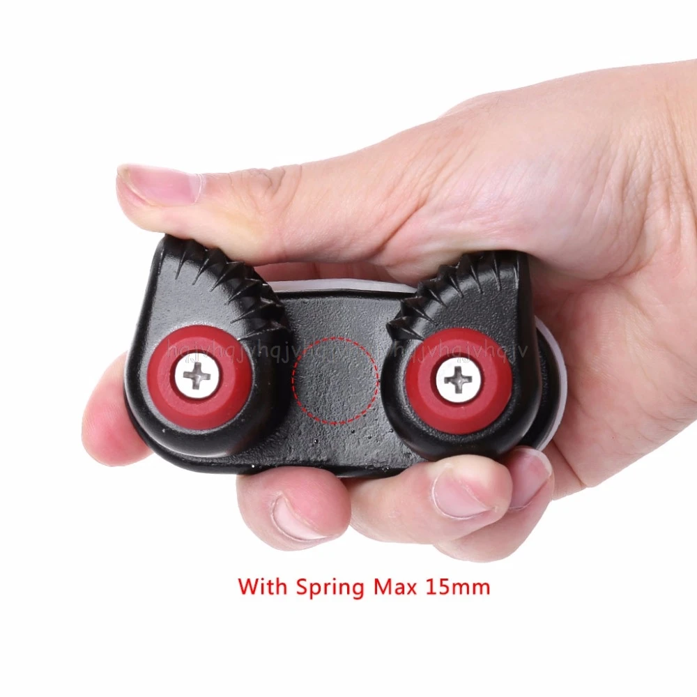 

Black Aluminium Nylon Clip Cord Lock Cam Cleat Sailboat Kayak Dinghy Accessory Clip Cord Lock