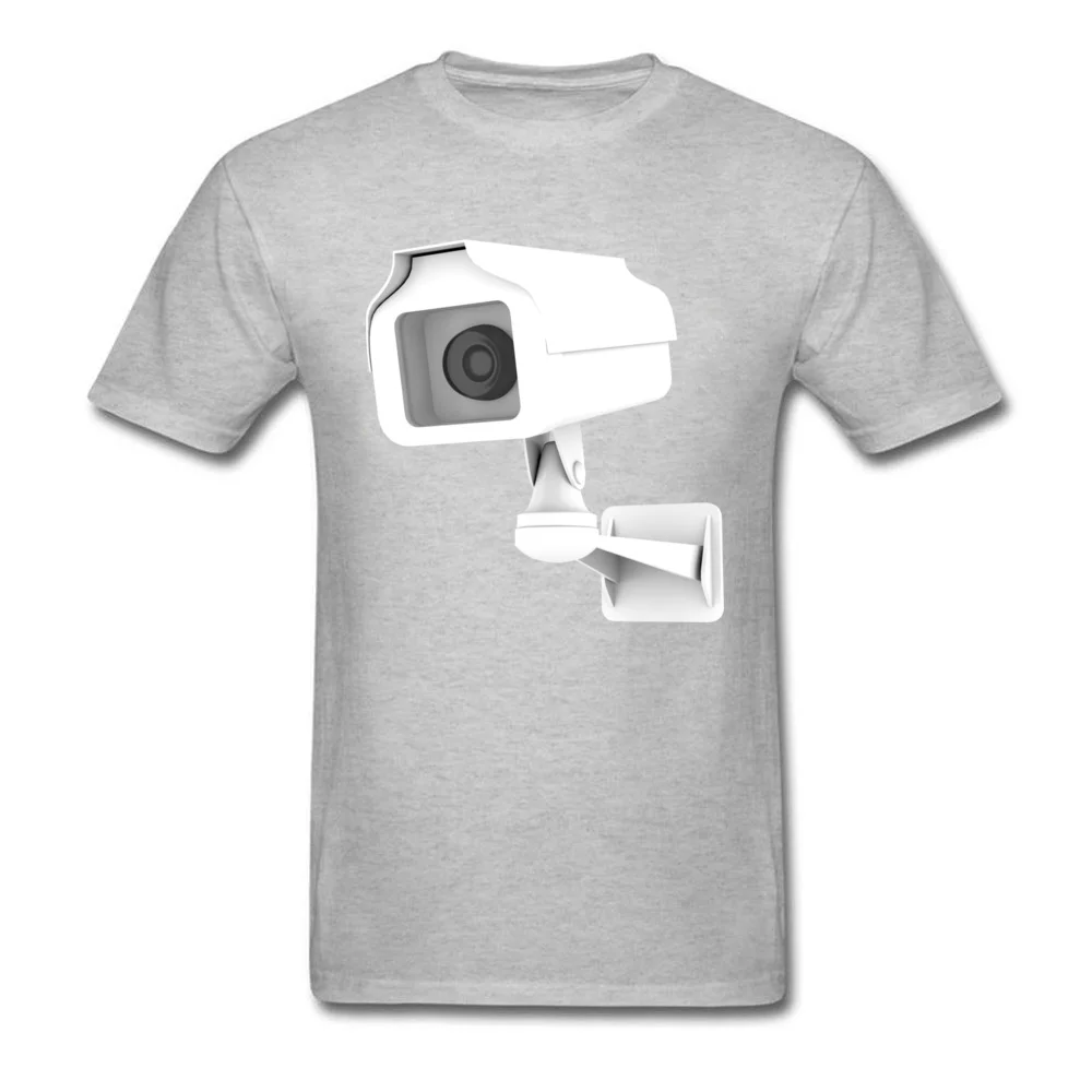 Big brothers watching 100% Cotton Fabric Tops Shirts for Men Funny T-Shirt Crazy Discount Round Neck Clothing Shirt Short Sleeve Big brothers watching grey