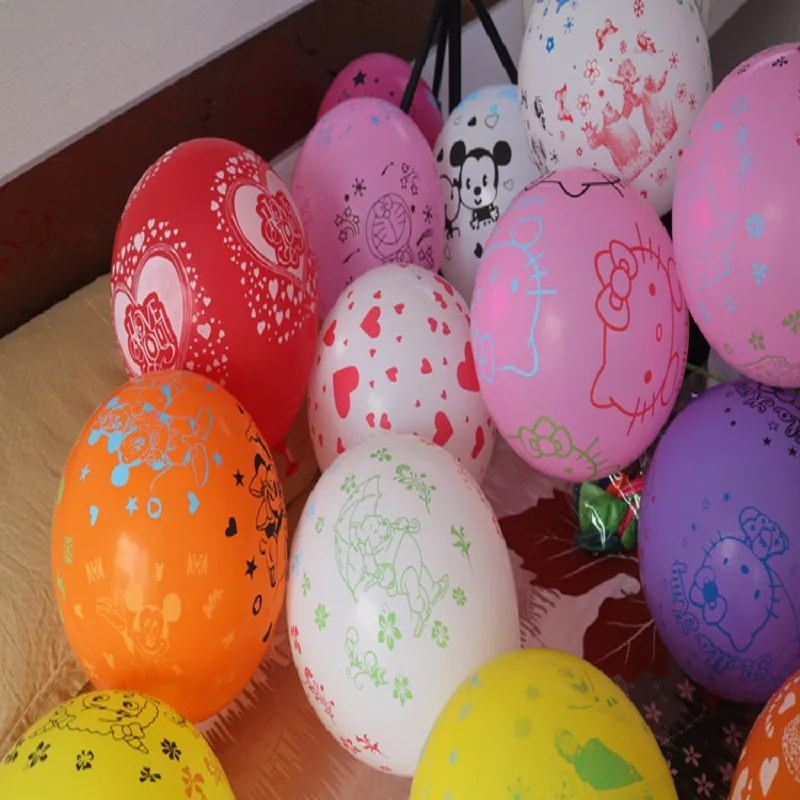 50 шт. 12 дюймов латексные цветные Мультяшные Рождественские шары с принтом на день рождения, свадьбу, вечеринку, декоративные воздушные шары, балоны M27