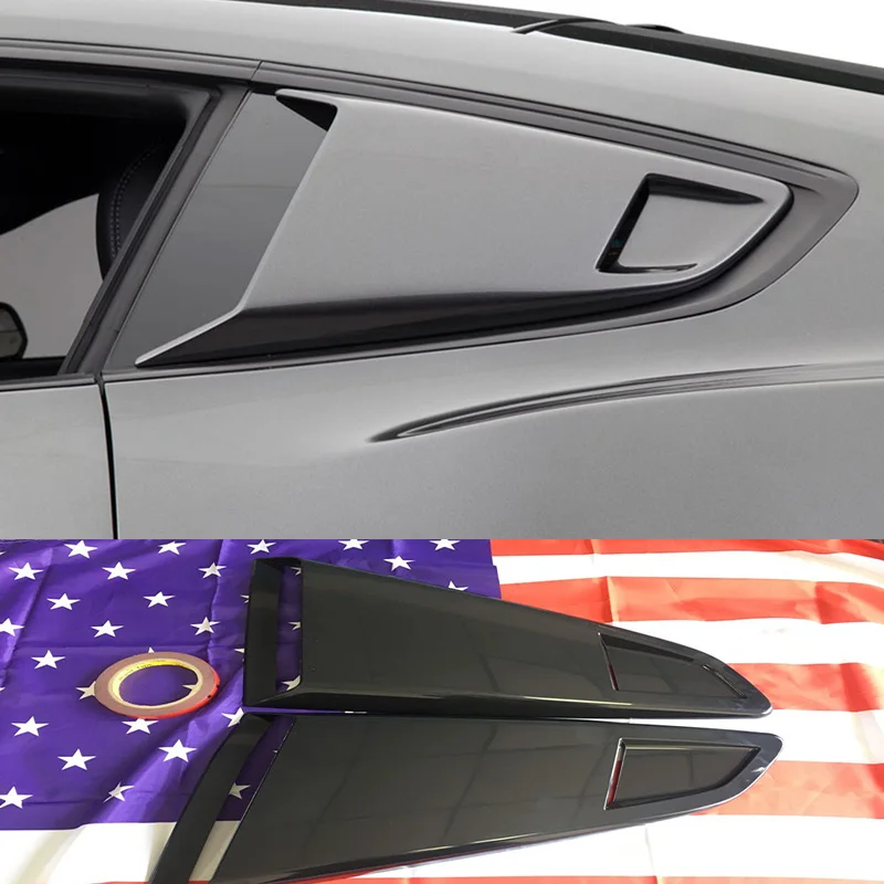 

For Ford Mustang PP Auto Car Side Window Air Vent intake Trim Cover Sticker 2015 2016 2017