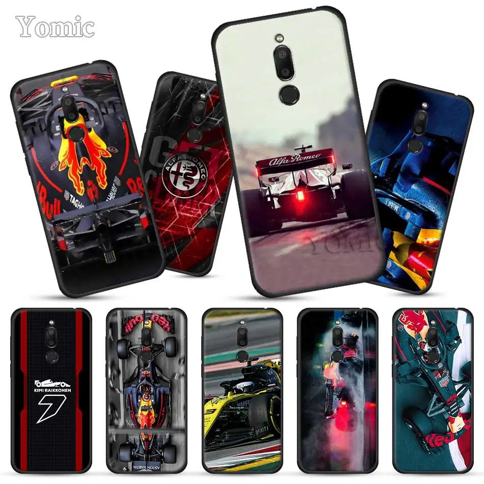 

for Formula 1 Black Case for Meizu M6T 16Xs 16S 16th 16X 16 Full Protective Back Cases Silicone Phone Case Cover