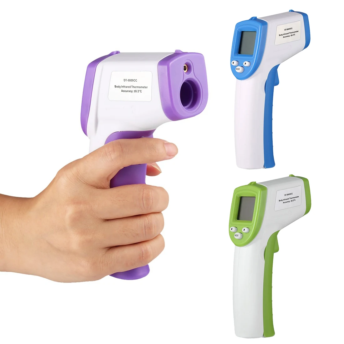 

Digital Thermometer IR Infrared Thermometer Non-contact Forehead Body Surface Temperature Instruments Data Hold 0-100C