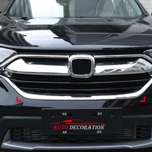 Для Honda CRV CR-V ABS хромированный автомобильный Стайлинг внешняя Передняя Центральная решетка решетки рамка крышка 1 шт
