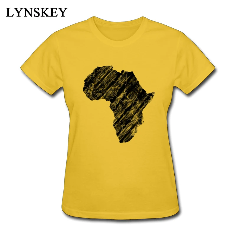 

High Quality Africa Map T Shirt Women Simple Style Normal Short Sleeve Clothing 100% Cotton Tops & Tee Autumn/Winter Lady