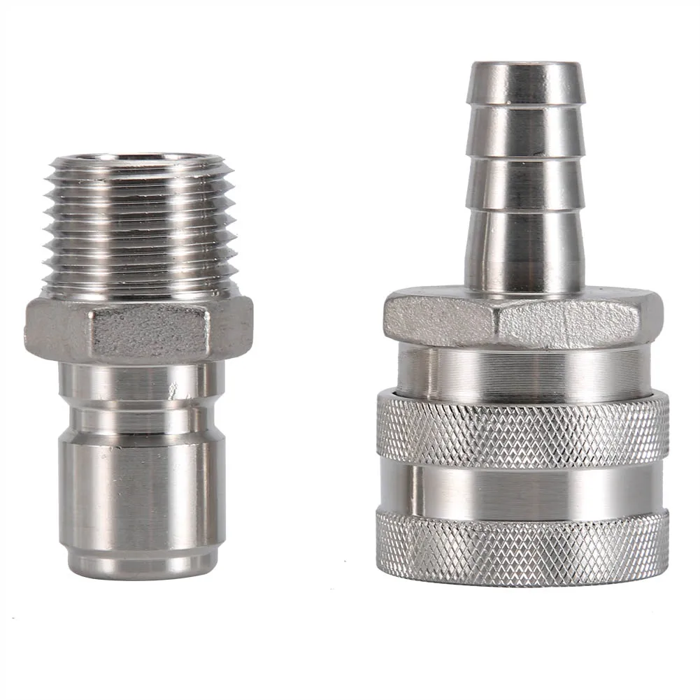 

Stainless Steel Homebrew Brewing Quick Disconnect Set 1/2"BSP Beer Fitting