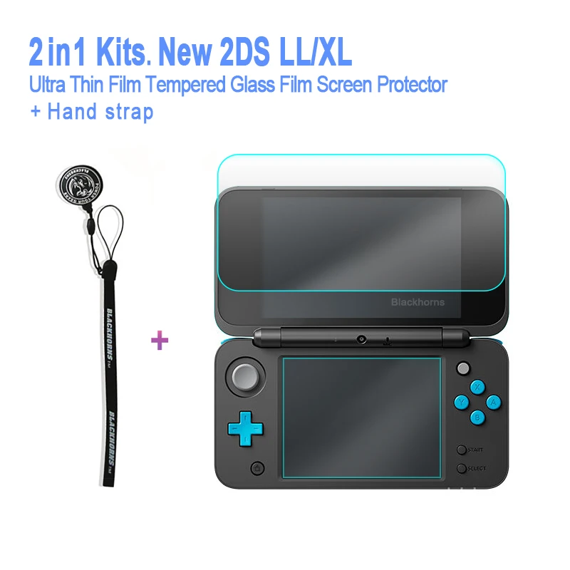 

Game accessories ( Console Hand Strap + Glass Screen Protector), All for the Nintendo New 2DS LL/XL