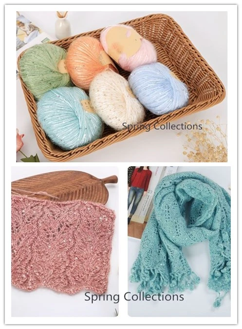 Vente nouveau 2 ballsx 25 g Doux Luxe Mohair dentelle Wrap Châle Hand Knit Crochet Yarn 40