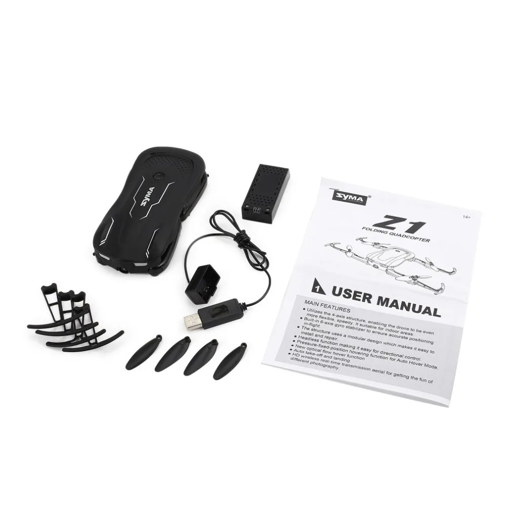 

Syma Z1 2.4G FPV Foldable Drone Smart RC Quadcopter with 720P HD Wifi Camera Real-time Altitude Hold Optical Flow Positioning