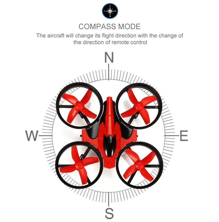 Eachine E010 Мини 2,4G 4CH 6 A xis 3D Безголовый режим функция памяти RC Квадрокоптер RTF RC маленький подарок детские игрушки