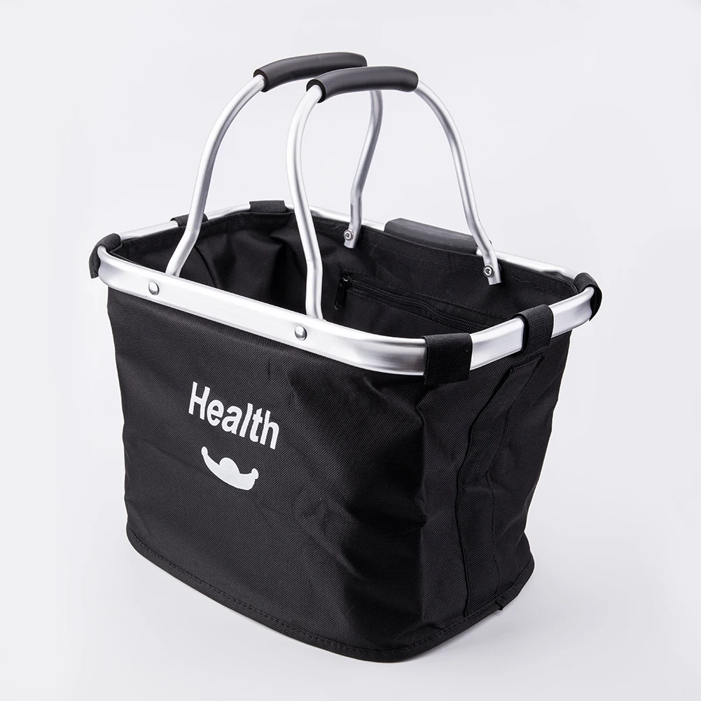 

Mountain Bike Front Folding Bag Bicycle Basket Aluminum Handle Storage Shopping Pocket Quick Release Quick-fit Frame Bags