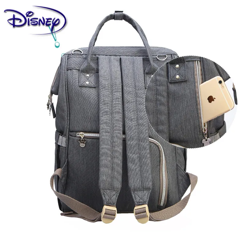Disney Микки Минни дорожная пеленка сумка Bolsas Maternidade коляска с водоотталкивающим покрытием сумка USB Электрический нагреватель для бутылок мумия рюкзак подгузник сумка