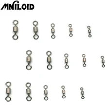 MNILOID 100 шт. высокая прочность Американский поворотное кольцо 8 Рыбалка Шестерни профессиональный рыболовные снасти аксессуары разъем медь Поворотный