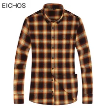Новые мужские рубашки в клеточку, высокое качество, мягкий хлопок, вечернее платье для мужчин, длинный рукав, осень, Классический крой, пуговица, воротник, клетчатая рубашка