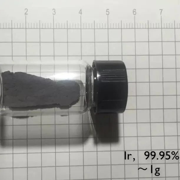Ir 99,95% Иридиевый металлический порошок в стеклянном флаконе-чистый элемент 77 образец
