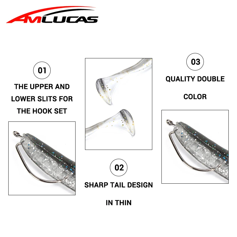 Amlucas 10 шт./лот Easy Shiner рыболовные приманки 75 мм 2 1 Г воблеры для ловли карпа мягкие