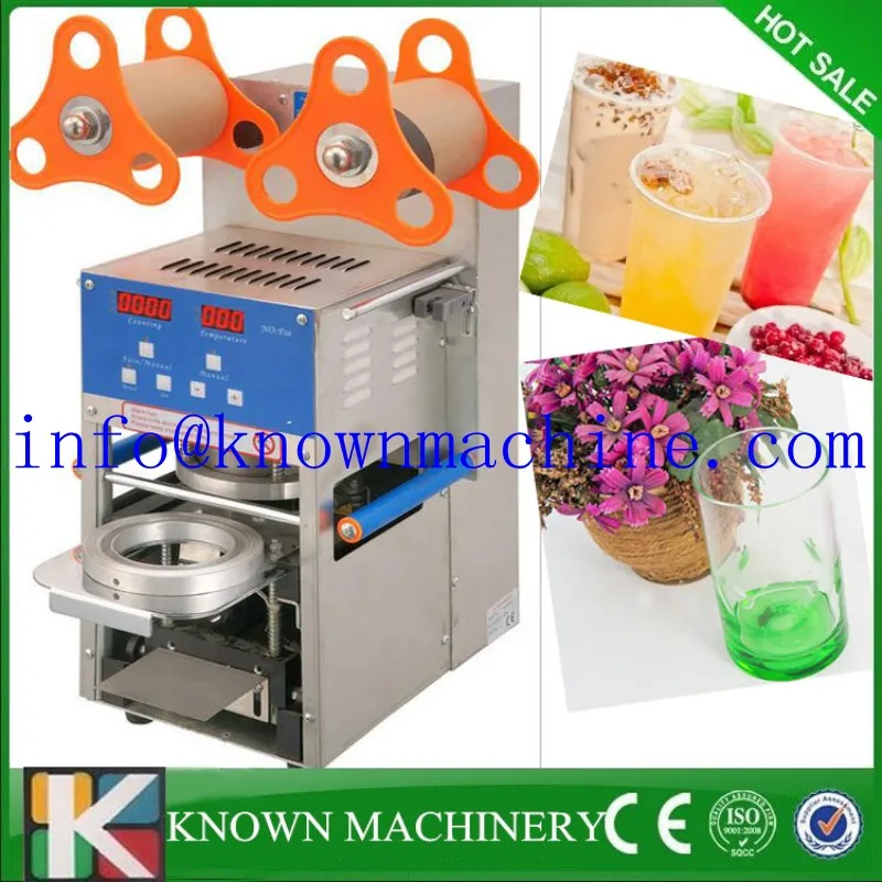 The 110V / 220V Digital full automatic Cup Sealing Machine Boba Tea Coffee Cup Sealer For Beverage Milk Coffee 300-500 Cups/hr The 110V / 220V Digital full automatic Cup Sealing Machine Boba Tea Coffee Cup Sealer For Beverage Milk Coffee 300-500 Cups/hr