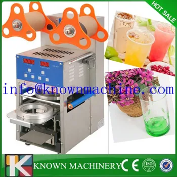 

The 110V / 220V Digital full automatic Cup Sealing Machine Boba Tea Coffee Cup Sealer For Beverage Milk Coffee 300-500 Cups/hr