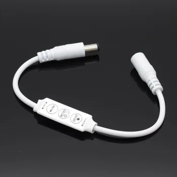 

DC 12V 24V Mini 3 Keys Single Color LED Controler Brightness Dimmer DC plug for LED 3528 5050 5730 SMD strip light
