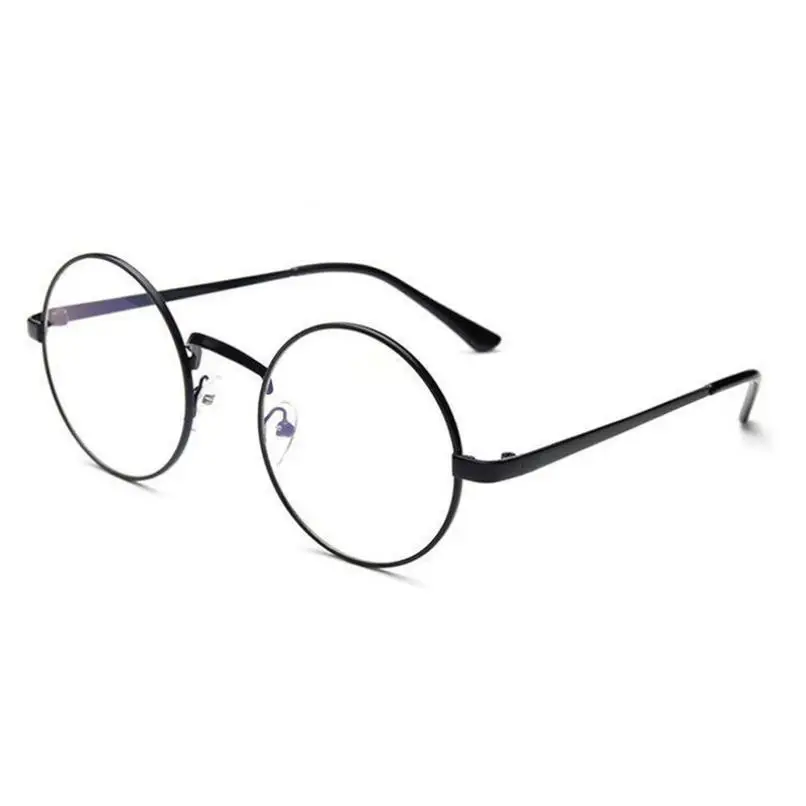 Snowshine4#5003 Модные солнцезащитные очки для женщин унисекс Классическая Металлическая оправа зеркальные круглые мужские очки oculos Прямая - Цвет линз: Черный