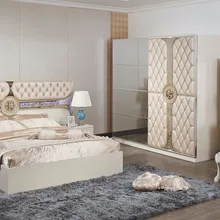 Мебель в стиле барокко современный комплект для спальни Coiffeuse стол макияж тумбочка мебель Лидер продаж с кровать и шкаф комод