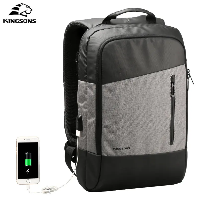

Kingsons Anti-thief USB bagpack Casual Daypacks laptop backpack Phone Sucking Backpacks Teenager Travel Bags Mochila