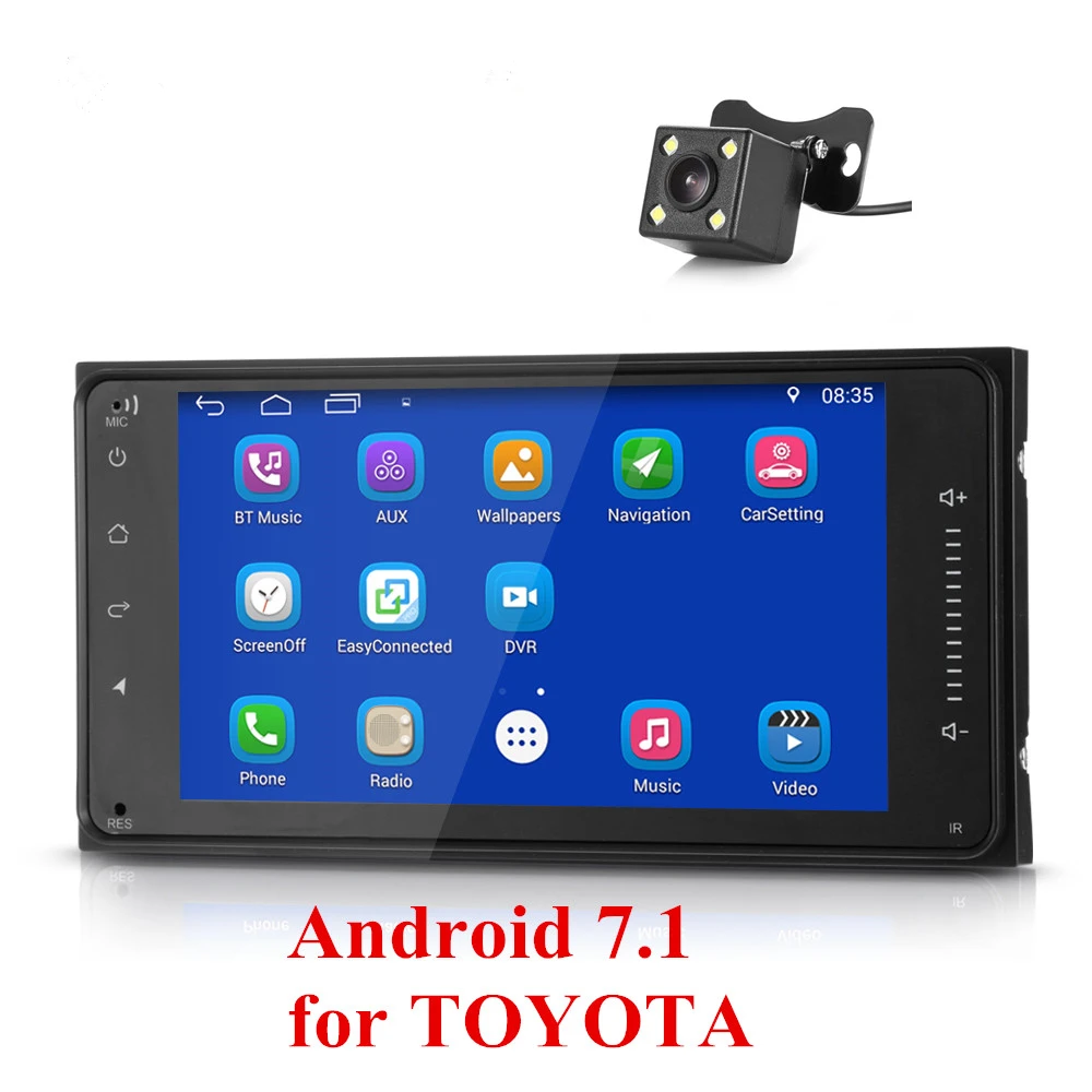 

Universal 2 Din Car Radio 7-inch HD Car Multimedia Player Android 7.1 Bluetooth 4.0 for TOYOTA With Wifi GPS Navigation