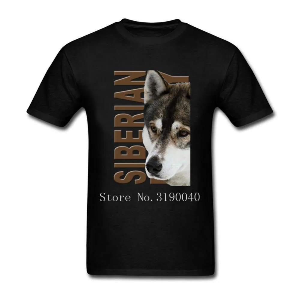 Siberian Husky 2018 new funny T Shirts Men 100 Cotton Short Sleeve Youth camiseta anime Top
