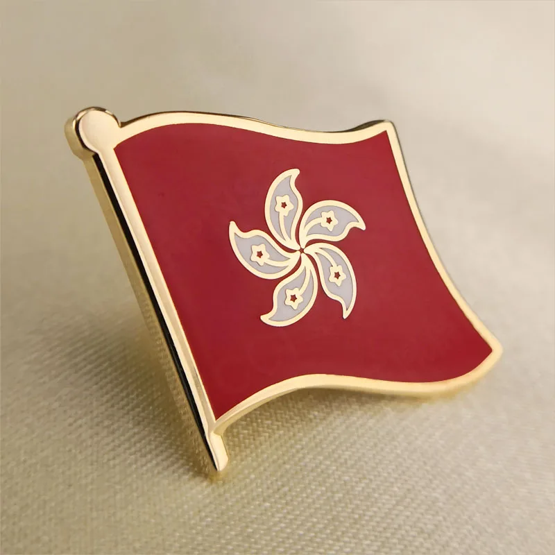 Hong Kong Flag Lapel Pin Badge 