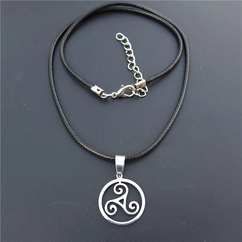 Подростковое ожерелье с волком из нержавеющей стали|triskele necklace|stainless steel necklacesteel
