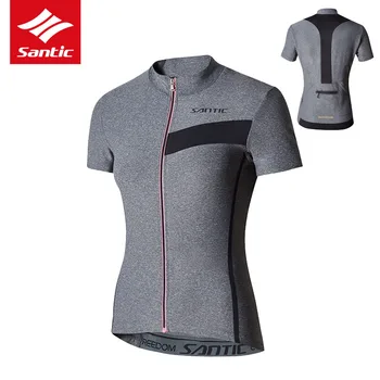 

Santic Cycling Jersey Women Summer MTB Road Bike Bicycle Jersey Polyester Breathable Anti-sweat Bicycle Jersey Ropa Ciclismo
