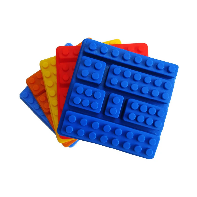 

Home Use Baking Tools DIY Silicone Lego Brick Style Square Ice Mold Chocolate Mold Cake Jelly Mold Building Silicone Tray F0027