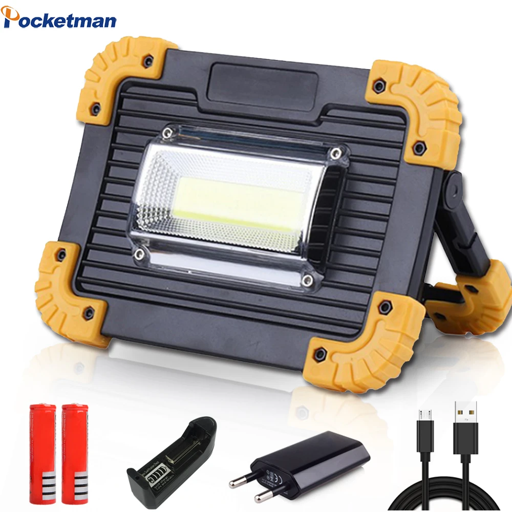  COB Work Lamp LED Portable Lantern Waterproof 4-Mode Emergency Portable Spotlight Rechargeable Floo