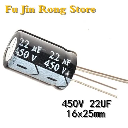 

High quality 50 pcs/lot 450v 22uf 16X25mm 22UF 450V Electrolytic capacitor ic