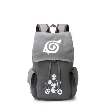 

Naruto Canvas Shoulder Bookbag Kakashi Writes Wheel Eye Animation Bookbag for Male and Female Students