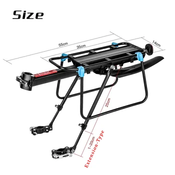 

75KG Bicycle Luggage Carrier Cargo Load Rear Rack Road MTB Shelf Cycling Seatpost Bag Holder Stand