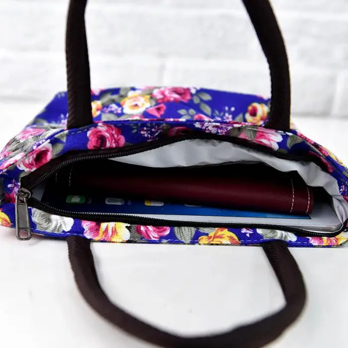 Простые Модные женские сумки-мессенджеры, холщовые сумки с цветочным принтом на молнии для девочек, дамская сумка на плечо, большая емкость, женская сумка AB@ W