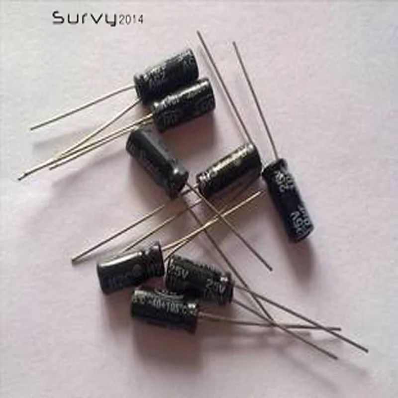 50PCS Radial Electrolytic Capacitor 5x7mm47uF 25V 105
