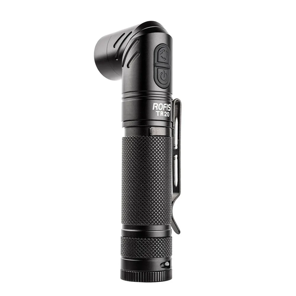 

TR20 1100LumensXP-L HI V3 LED 90 Degree Head Rotation Flashlight Rechargeable Adjustable Waterproof Zoomable #5J18