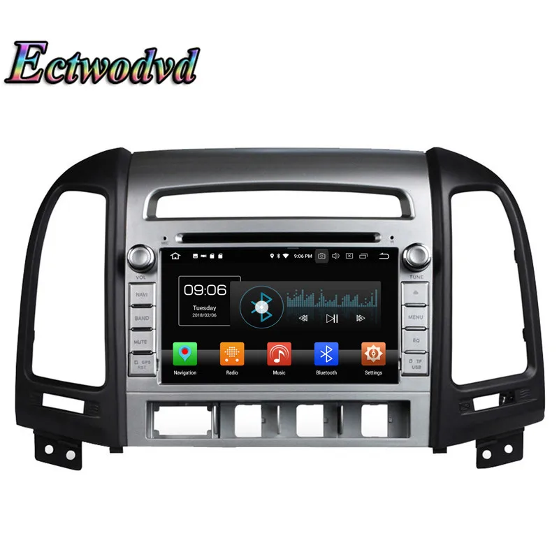 Top Ectwodvd Octa Core 4G RAM 64G ROM Android 9.0 Car Multimedia DVD Player GPS HeadUnit for Hyundai SANTA FE 2012 2013- 12