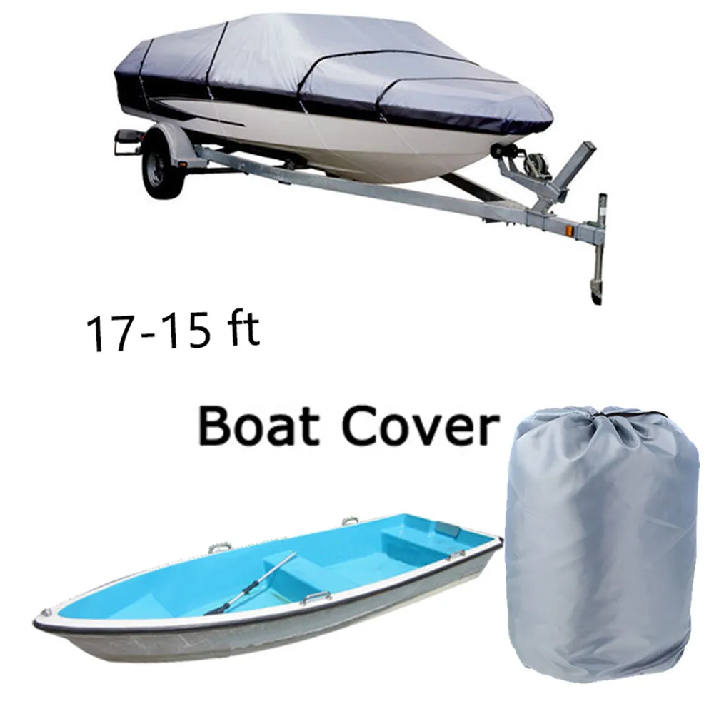 Hot Sell Boat cover210D Speedboat Camping Fishing Grey Boat Cover