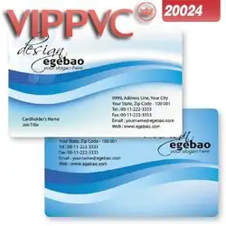 ПВХ белого пластика 0.38 мм полноцветный double faced печати хорошее качество визитная карточка A2024